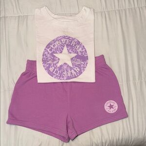 Converse Girl’s Lavender Athletic Shorts set